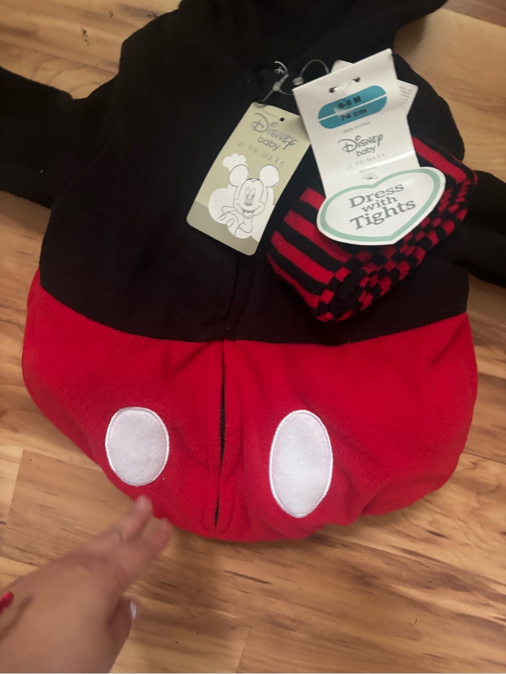 Disney Plush Black, Red, White & Yellow Mouse Costume - Picture 6 of 8